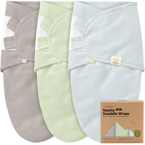 Vista 10 de Paquete de 3 pañales orgánicos para recién nacidos, sacos de dormir para recién nacidos, pañales para bebés de 0 a 3 meses, manta para recién