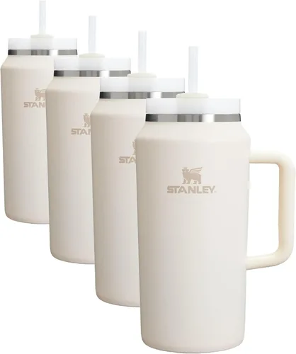 Vista 95 de STANLEY Quencher H2.0 Vaso Térmico con asa y pajilla, 64 onzas, tapa Flowstate de 3 posiciones, gran capacidad para viajes y deportes, vaso de acero