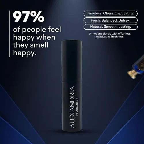 Vista 2 de Alexandria Fragrances Perfume Retro Flare (plata) - Eau de Parfum Premium con notas de cilantro y almizcle - Fragancia de lujo con bayas de enebro