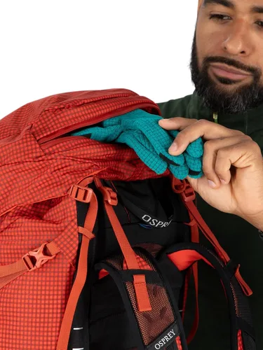 Vista 7 de Osprey Talon Pro 40L - Mochila de senderismo para hombre con cinturón de cadera, color naranja Mars, talla S/M naranja (Mars Orange)