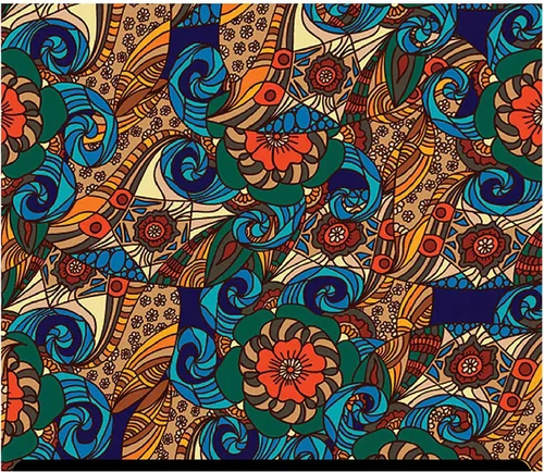 Vista 4 de HTV con estampado tribal y azteca (19.66 x 36 pulgadas), diamante africano