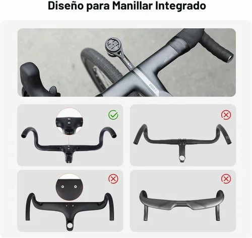 Vista 5 de COOSPO Ordenador de bicicleta frontal extendido MT6S, compatible con manillar integrado Aero para computadora de ciclismo, compatible con Garmin