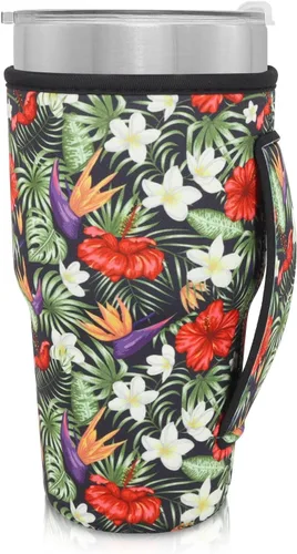 Vista 76 de Fundas Aislantes de Neopreno Portavasos con Asa para Vasos Tumbler de 20oz, Funda Reutilizable para Café Helado Para Tazas de Café de 30oz - 32oz