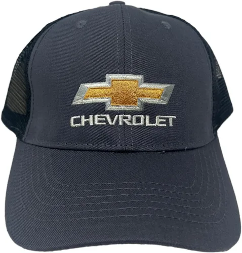 Vista 2 de Chevrolet Snapback Hat - Gorra Chevy trasera de malla - Gris carbón, Gris
