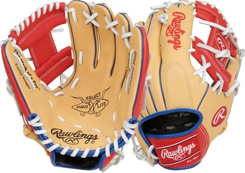 Vista 18 de Rawlings Guante de béisbol juvenil Select PRO LITE Modelos Pro Player Tamaños 10.5 a 12.25 pulgadas Múltiples estilos