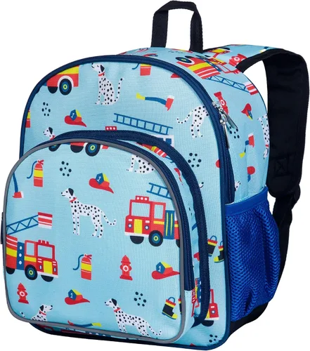 Vista 8 de Wildkin - Mochila infantil de 12 pulgadas – Acolchada, ajustable, ideal para guardería y viajes, Dino azul, Escuela