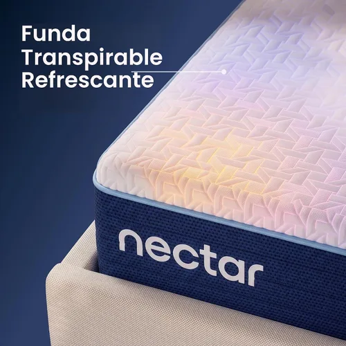Vista 4 de Colchón híbrido Nectar de 12 pulgadas, individual, firmeza media, prueba de 1 año