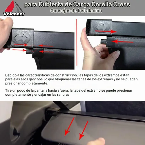 Vista 2 de Cubierta de carga para Toyota Corolla Cross 2026, accesorios 2022-2025, cubierta retráctil para maletero de seguridad para accesorios Corolla Cross