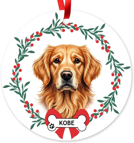 Vista 10 de Adorno de Navidad personalizado de Beagle, adorno personalizado con nombre de mascota, regalos para los amantes de los perros Beagle, decoración