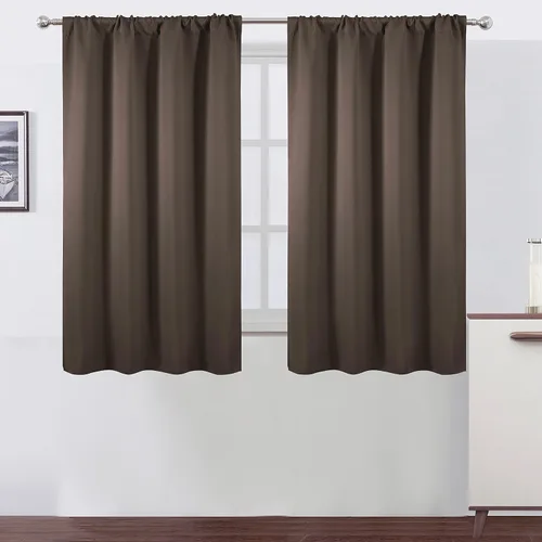 Vista 33 de LEMOMO Cortinas opacas de 42 x 54 pulgadas, juego de 2 paneles de cortinas con aislamiento térmico para oscurecer la habitación