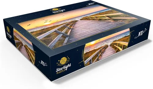Vista 3 de MyPuzzle Sunset On Dune Beach in The North Sea - Rompecabezas de 100 piezas prémium para adultos