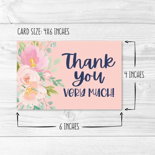 Vista 4 de Hadley Designs Tarjetas de agradecimiento a granel con sobres, 24 tarjetas de agradecimiento para profesores, lindas tarjetas de agradecimiento