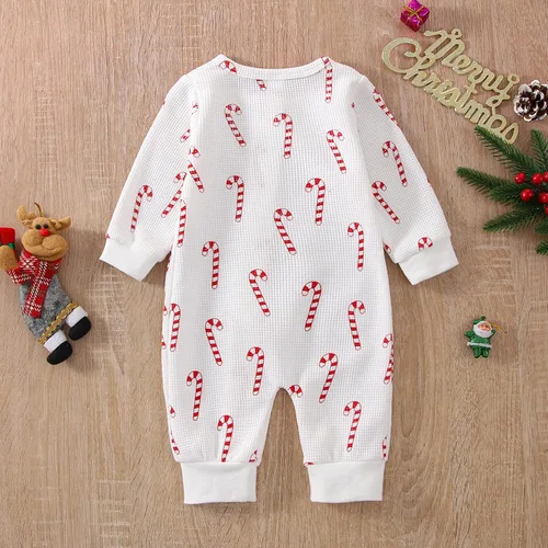 Vista 6 de Qiylii Baby Girls Christmas Pajamas Footies Zip-Up Romper Sleepers Pjs Baby Sleep and Play Pyjama