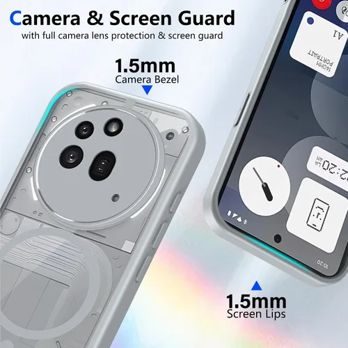 Vista 546 de Funda magnética transparente compatible con Xiaomi 17T, color negro 2 en 1 PC + TPU cubierta de teléfono a prueba de golpes, carcasa protectora
