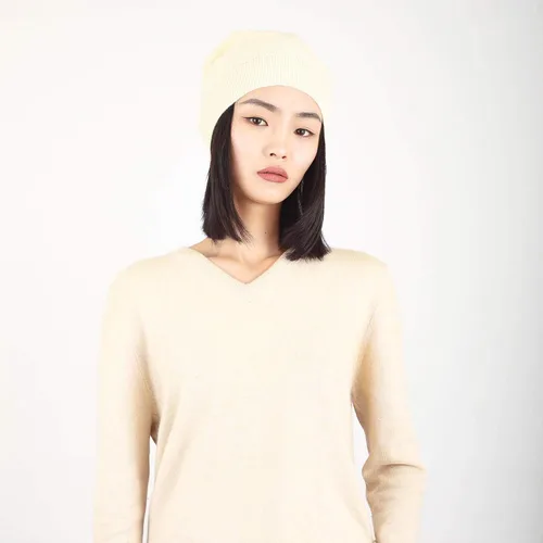 Vista 16 de WaySoft Gorro de cachemira 100% para mujer en una caja de regalo, gorro de gran tamaño para mujer
