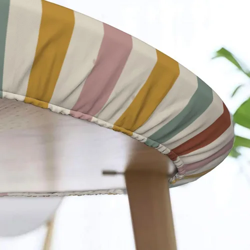 Vista 5 de Mantel elástico redondo bohemio con borde ajustable para mesa de 40 a 44 pulgadas de diámetro