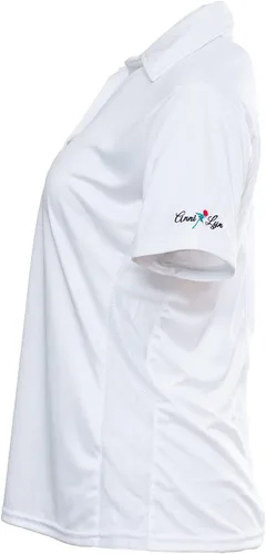 Vista 3 de Anni Lyn Sportswear Polo Cool Breeze para mujer Blanco sólido