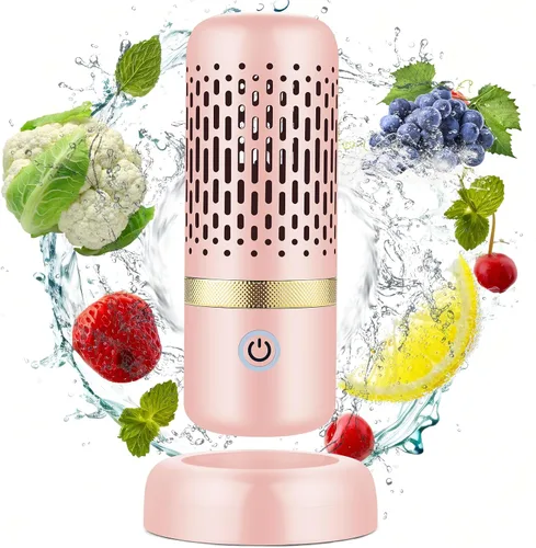 Vista 12 de Cudinham - Limpiador y Purificador de Frutas y Verduras, Máquina de Lavado con Forma de Cápsula, Tecnología de Desinfección de Iones OH para Limpiar