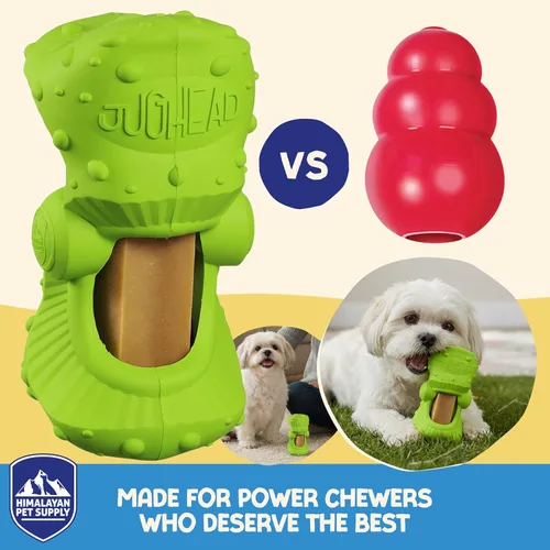 Vista 6 de Himalayan Jughead Classic - Soporte para masticar para perros, sostiene masticables y golosinas para perros, ralentiza los masticadores rápidos