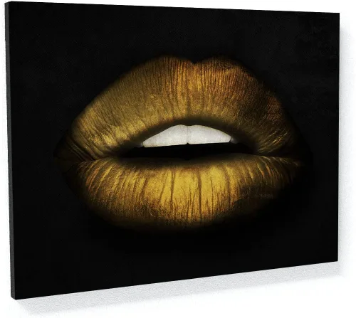 Vista 15 de Sense Canvas Lienzo decorativo de labios con flores botánicas, decoración del hogar, póster pequeño de 16 x 12 / 0.75 pulgadas Labios Flores