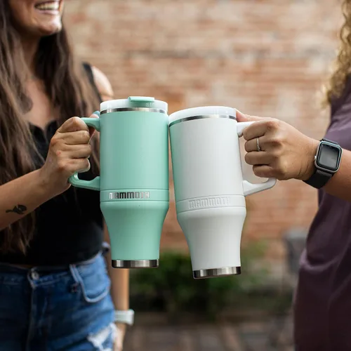 Vista 6 de Mammoth Coolers Ascent - Vaso aislado de 40 onzas, color blanco