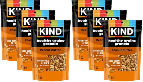 Vista 26 de KIND HEALTHY GRAINS Granola, snack saludable, granola de vainilla y arándanos con semillas de lino, mezcla de aperitivos, 3 unidades, 33 onzas