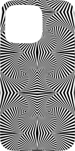 Vista 27 de Funda de arte óptico abstracto hipnotizante con diseño retorcido para iPhone 13