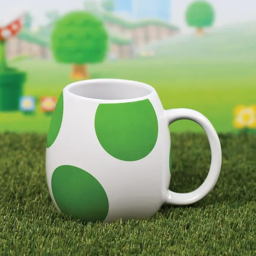 Vista 2 de Super Mario 3D-Yoshi - Taza de cerámica con diseño de huevo
