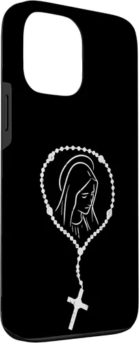 Vista 63 de iPhone 16 Rosario Virgen María Dios Jesús Fe Religioso Católico Estuche de Regalo