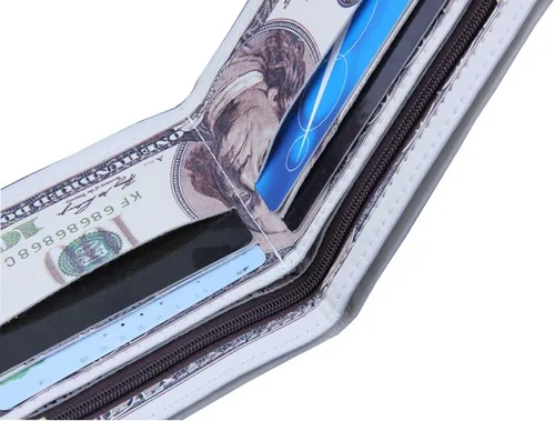 Vista 6 de Billetera de cuero de la PU de los hombres de los E.E.U.U. Billetera Billfold cuero tarjeta de crédito titular de la foto