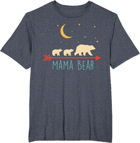 Vista 28 de Camiseta de mamá oso con 2 cachorros de dos veces Blessed Mama Bear, Negro, S