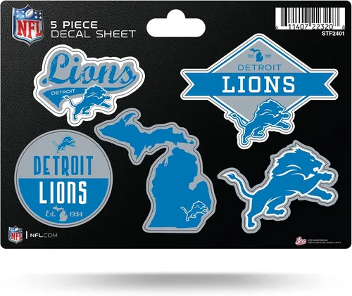 Vista 33 de Rico Industries NFL - Hoja de adhesivos (5 unidades)