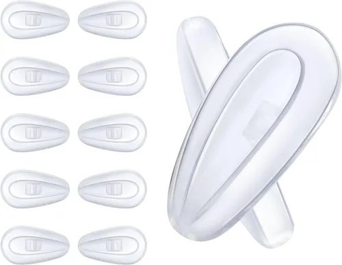 Vista 2 de OOWLIT 5 pares de almohadillas transparentes para la nariz compatibles con Oakley Tincup OX3184/Conductor 6 OO4106/Conductor 8 OO4107/Savitar OO6047