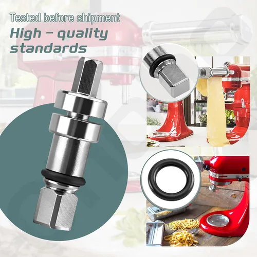 Vista 6 de Ohoho Acoplador de eje de cizalla para pasta para batidora de pie KitchenAid Compatible con la serie KSMP, reparación de rodillos de hojas