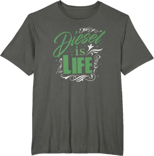 Vista 4 de Diesel is Life Roll Coal Diesels Truckers Smoke Camiseta Negro
