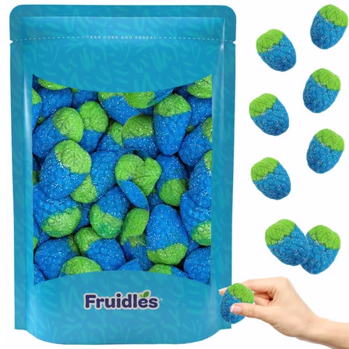 Vista 10 de Fruidles Sour Wild - Caramelos de gomitas de frambuesa, suaves y masticables, sin grasa (1 libra)
