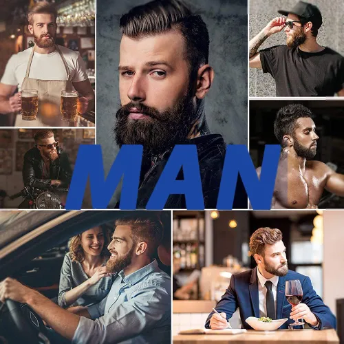 Vista 7 de Champú de tinte de barba negro 3 en 1 para hombre, color más simple