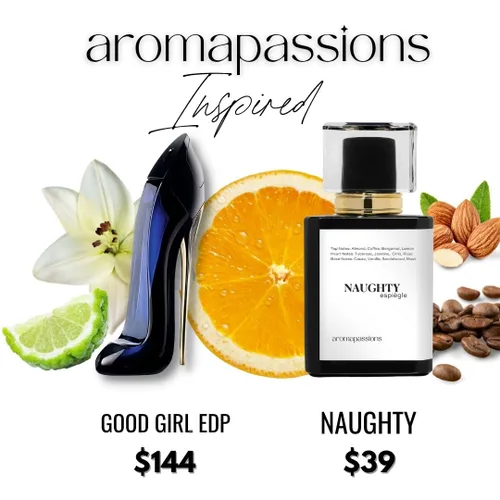 Vista 7 de aromapassions NAUGHTY Inspirado en GOOD GIRL Perfume de feromonas para mujer Extrait de Parfum Fragancia de aceites esenciales de clon