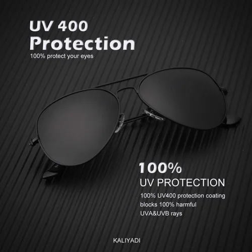 Vista 2 de KALIYADI - Lentes de sol clásicos estilo aviador para hombres y mujeres, lentes de sol para conducir, lentes polarizados, con bloqueo de luz