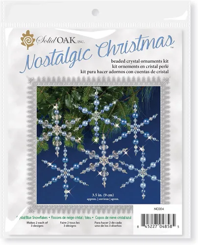 Vista 3 de Solid Oak NC004 Kit Adorno con cuentas Copos de nieve Cristal/Negro