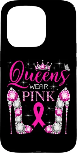 Vista 14 de iPhone 16 Queens Wear Rosa Concientización del Cáncer de Mama Estuche de Cinta Rosa