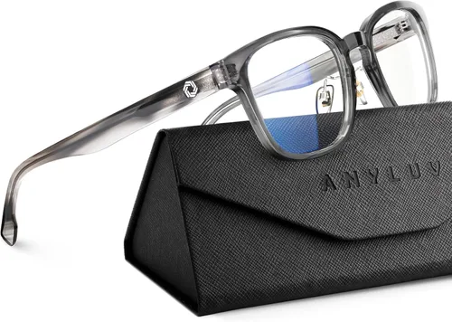 Vista 22 de ANYLUV Blue Light Glasses Men Women Computer Gaming Glasses Anti Eyestrain Lightweight Blue Light Blocking Glasses