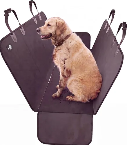 Vista 10 de Active Pets Funda Impermeable Tipo Hamaca Estándar para Asiento de Automóvil, Se Adapta a Sedanes, Hatchbacks, Crossovers, Cupés, Vehículos Naranja