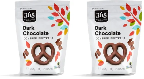 Vista 6 de 365 by Whole Foods Market, Pretzels de chocolate negro, 5 onzas
