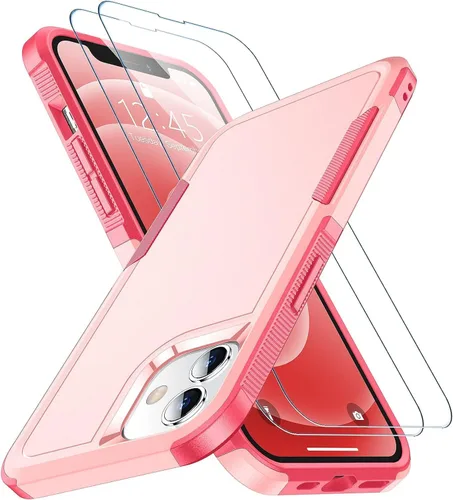 Vista 13 de SPIDERCASE Funda diseñada para iPhone 12/iPhone 12 Pro, protección contra caídas de grado militar de 10 pies, con 2 protectores de pantalla
