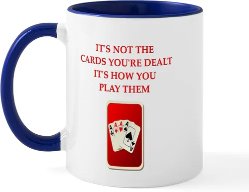 Vista 81 de CafePress Euchre Champ Mugs Taza de café de cerámica de 11 oz (11.0 fl oz)