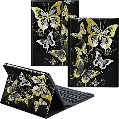 Vista 19 de Para Samsung Galaxy Tab S6 Lite Funda 2022/2020 Teclado Inalámbrico Desmontable Y Cubierta De Soporte De Cuero PU Funda Protectora Para Samsung