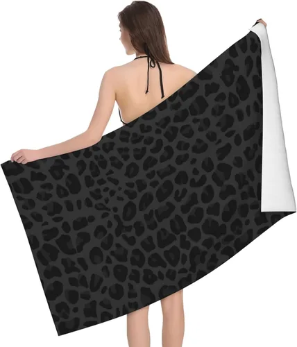 Vista 8 de Toalla de playa de Halloween con diseño de murciélagos, de microfibra, de secado rápido, súper absorbente, toallas de baño negras de gran tamaño Bate