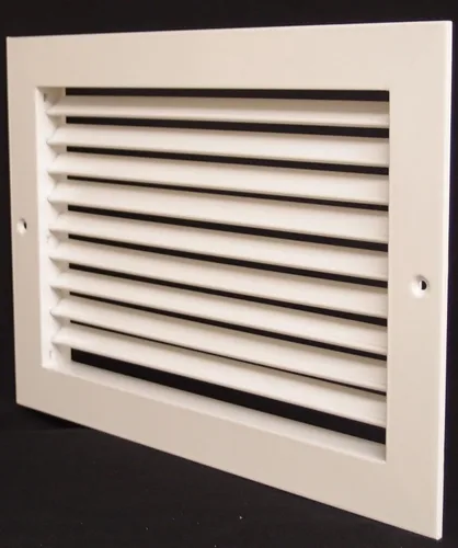 Vista 3 de Rejilla de aire de retorno / suministro ajustable de aluminio, rejilla de aire HVAC de control total, dirección de flujo de aire horizontal