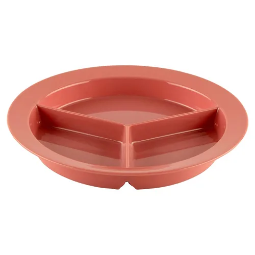 Vista 31 de G.E.T. CP-530-T Tan 9" 3-Compartment Plate, Break Resistant Dishwasher Safe Melamine Plastic, Supermel Collection (Pack of 12)